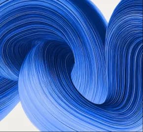 Abstract blue spiral painting