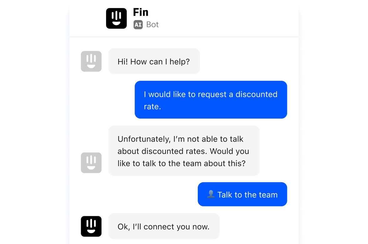 Seamless human handoff