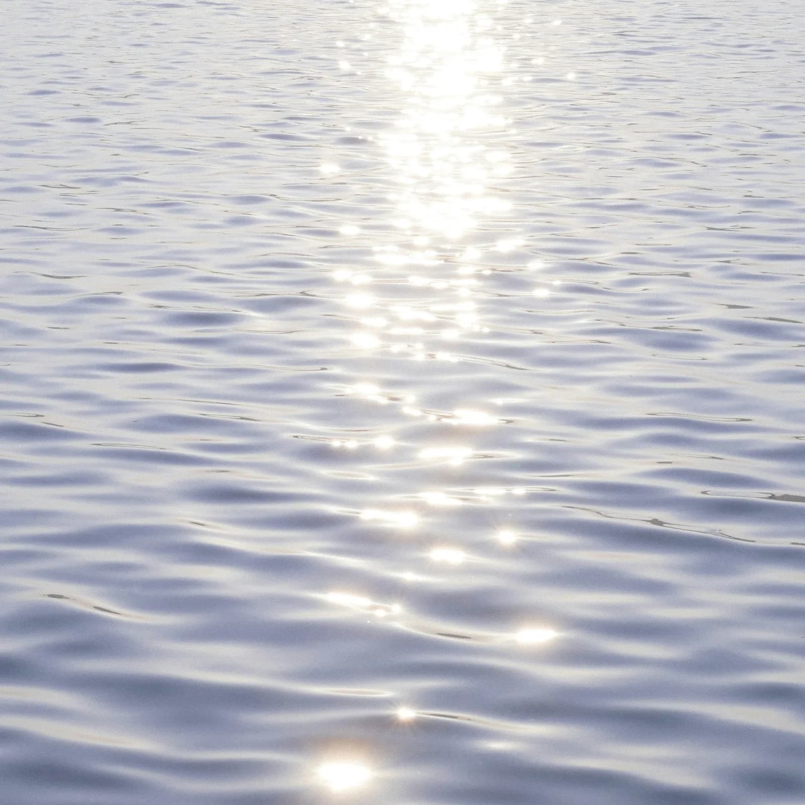 Sunlight sparkling across gently rippling water