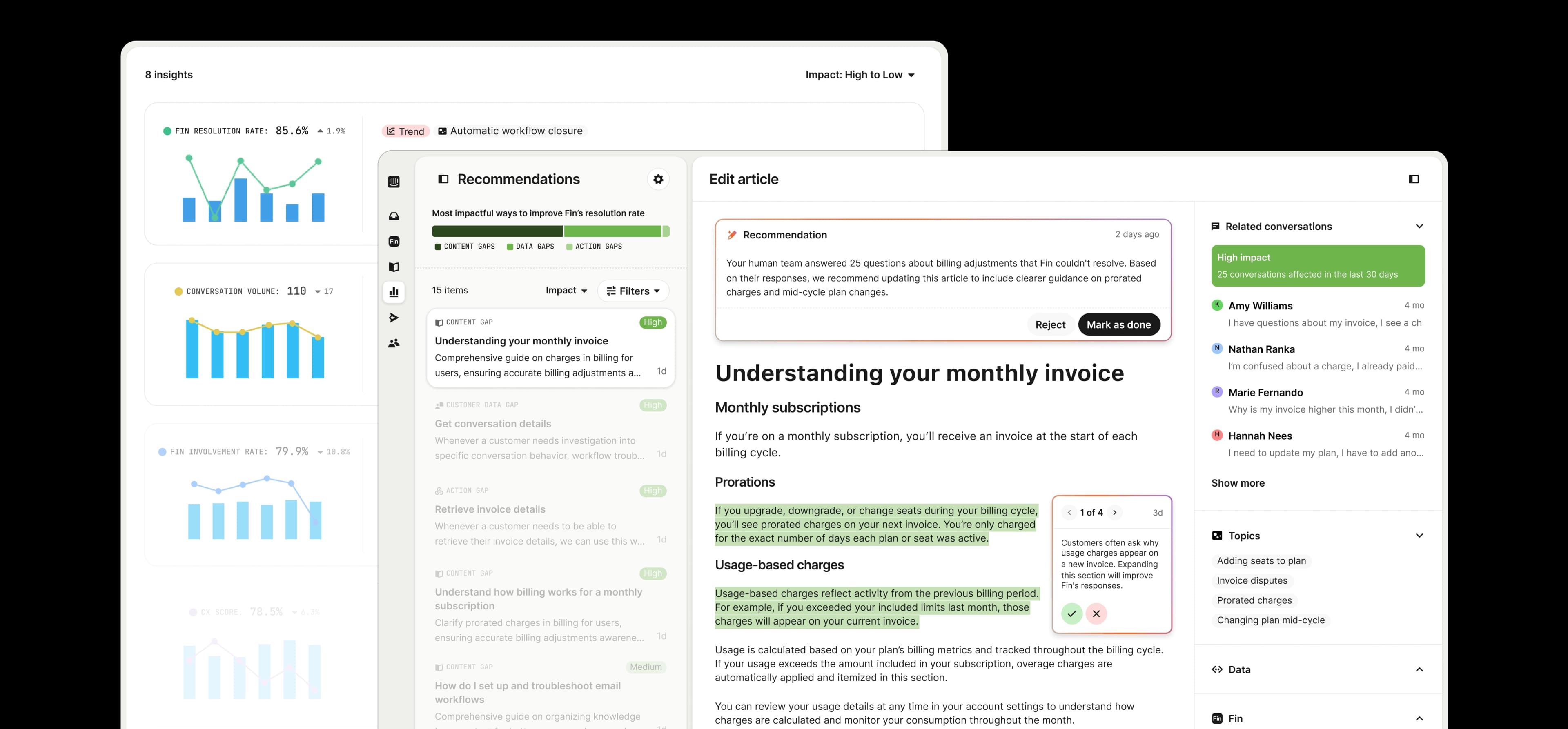 Fin messenger UI
