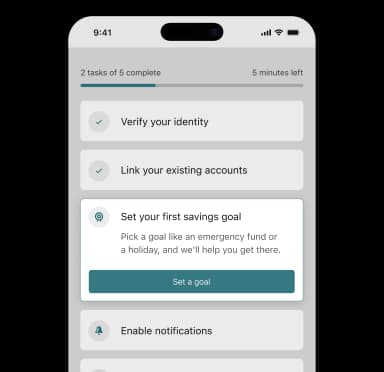 Onboarding wizard UI