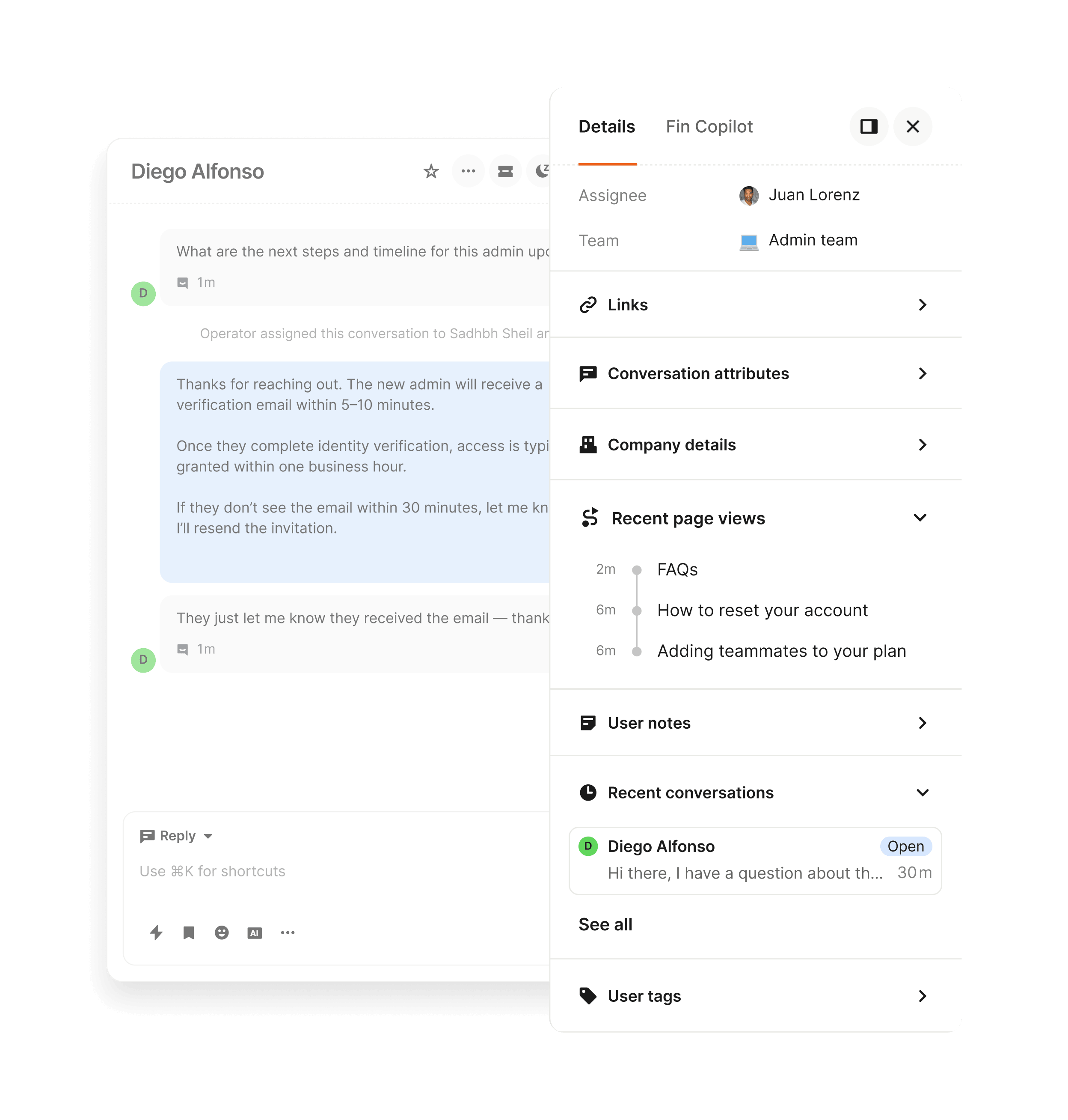 Customer intelligence UI