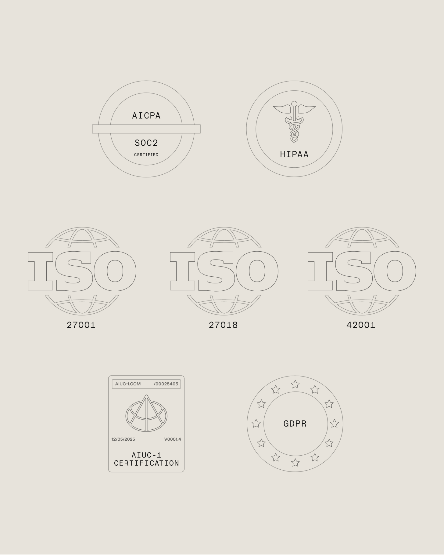 Security, reliability and transparency badges