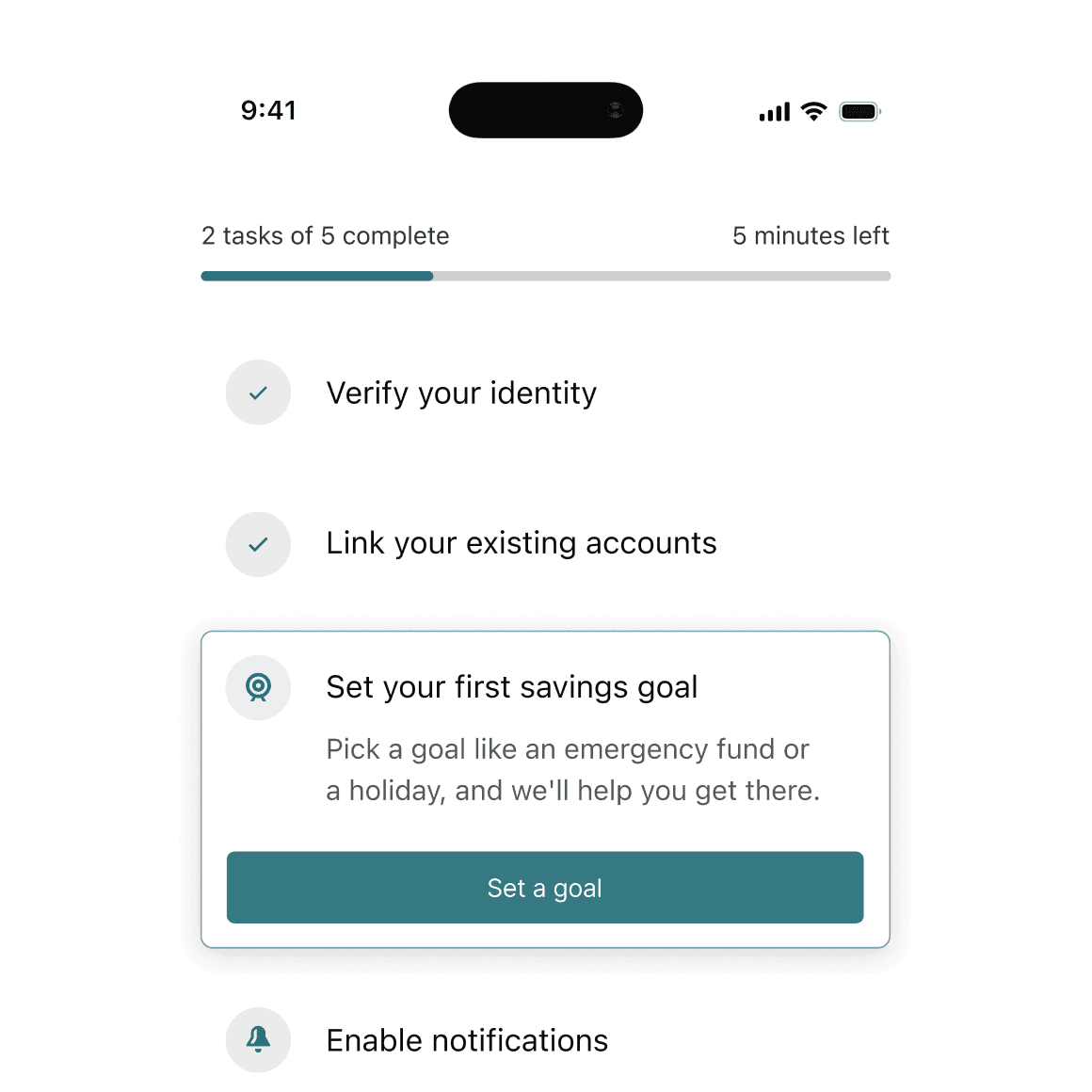 Onbording wizard UI