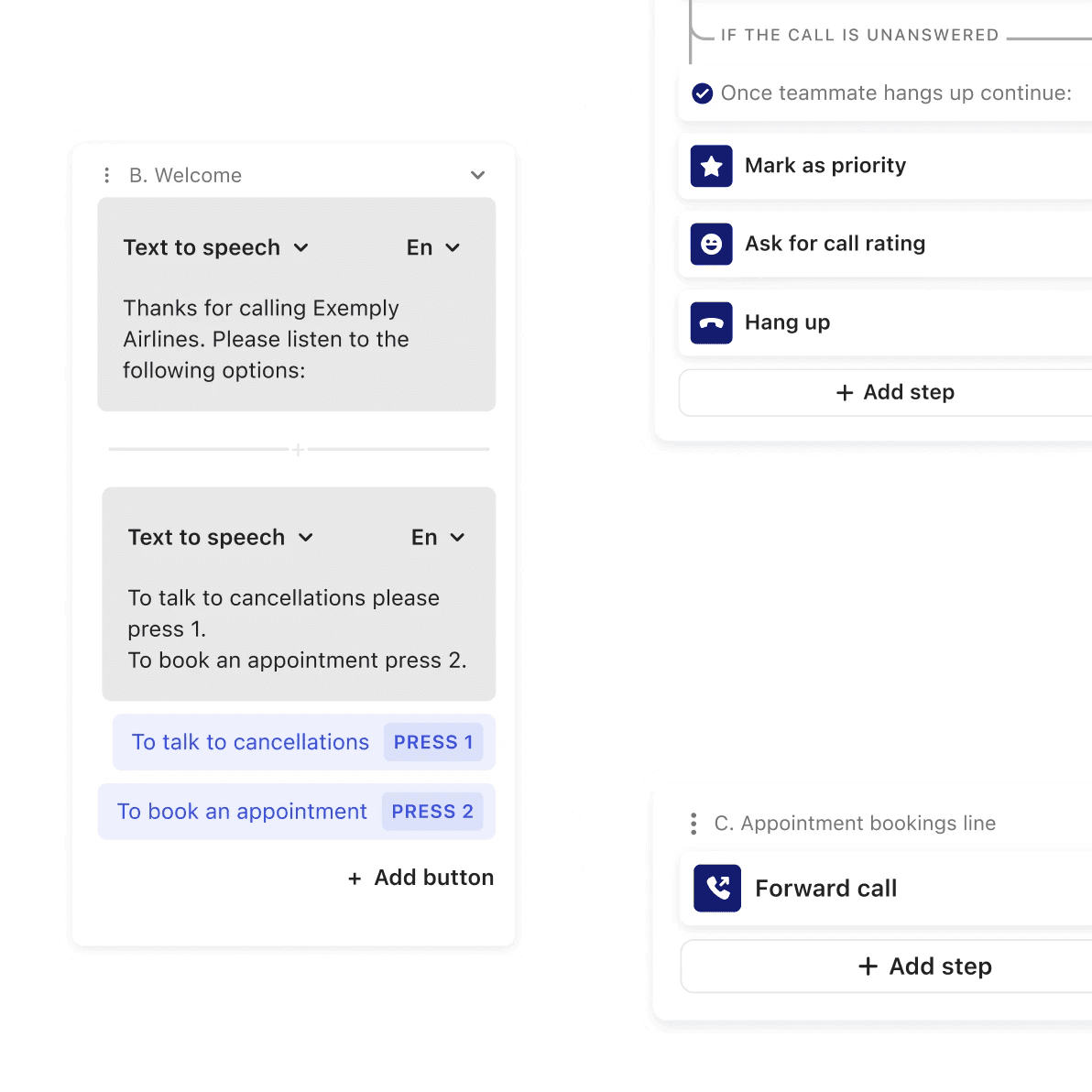 Forwarding a call to an external number