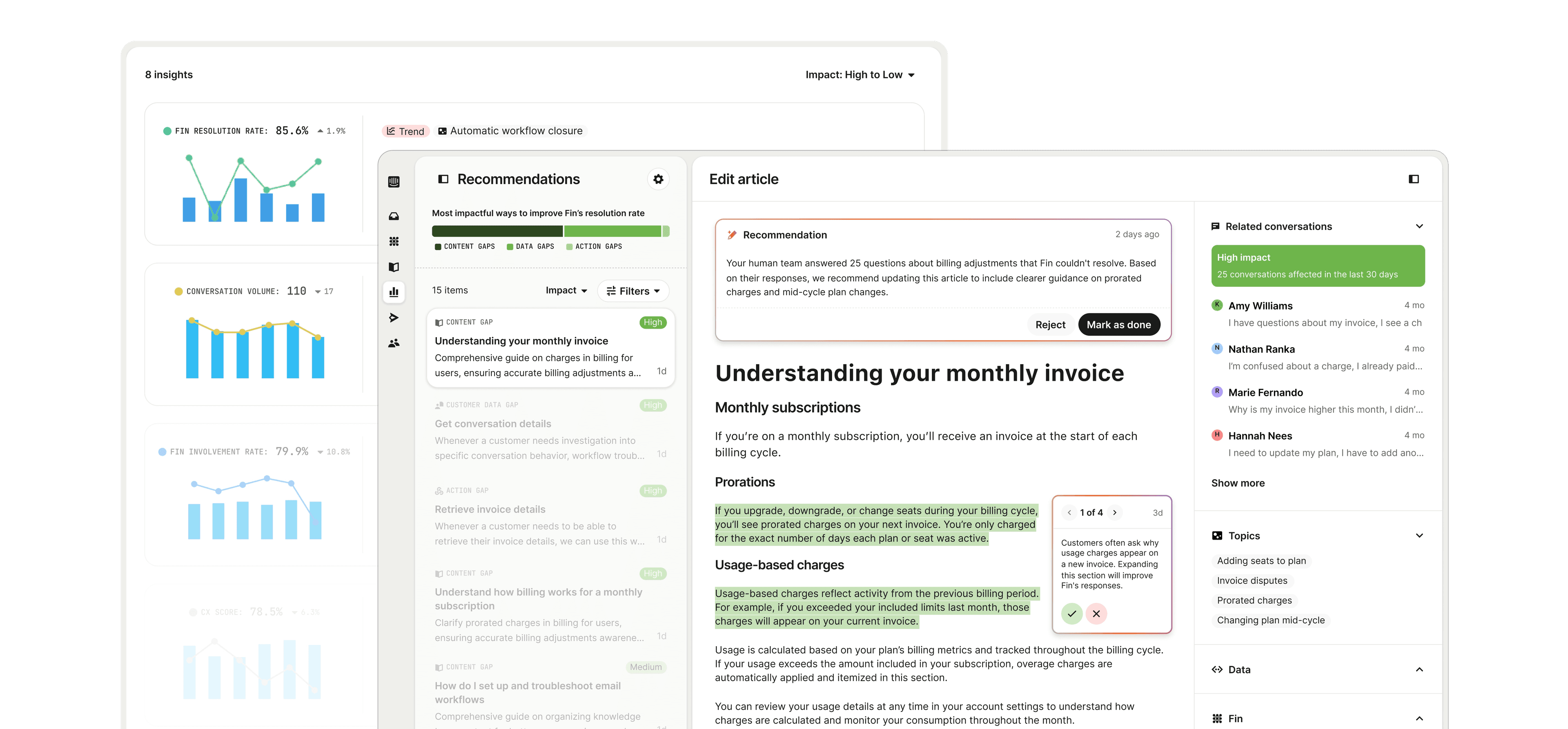 Fin messenger UI