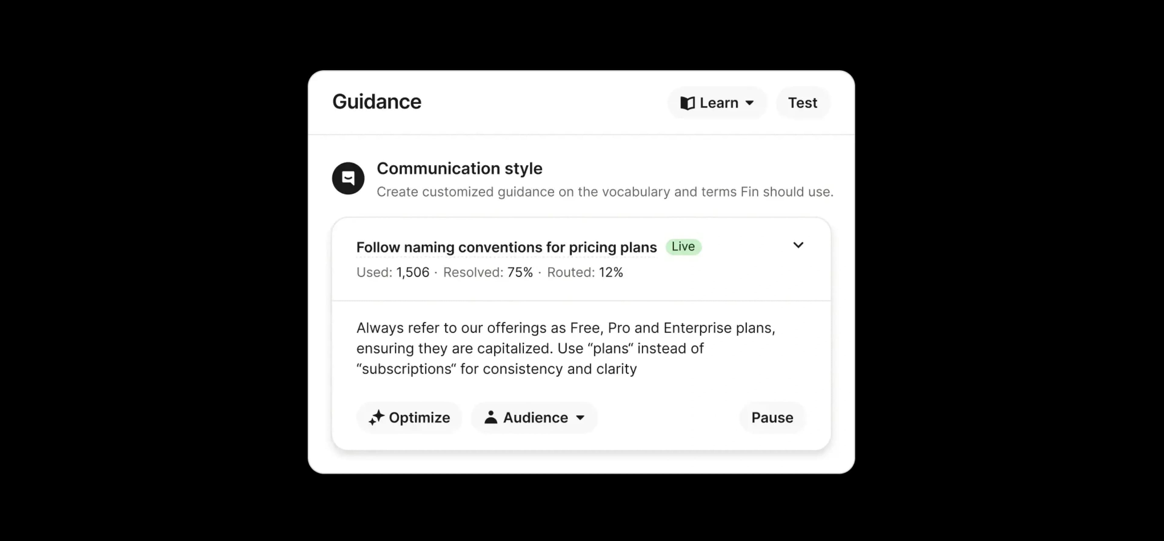 Configuring Fin's guidance and communication style
