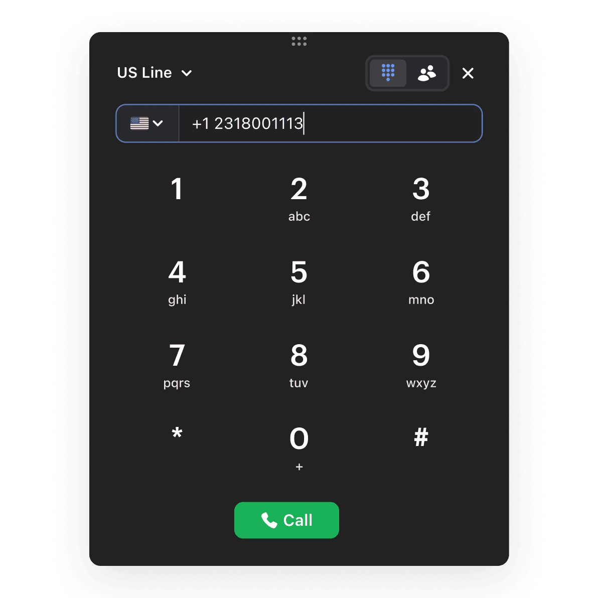 Outbound dialer in the inbox