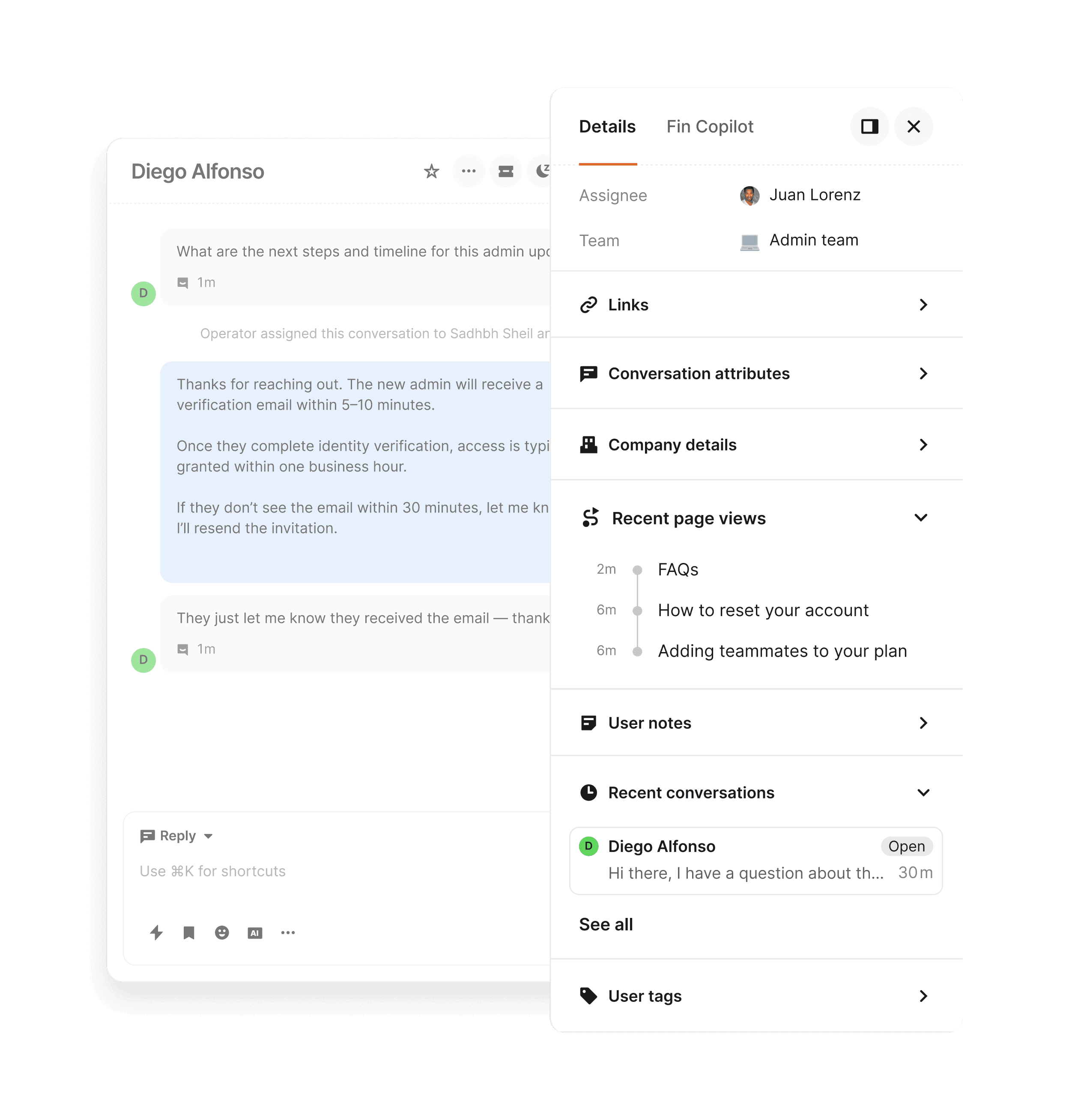 Customer intelligence UI