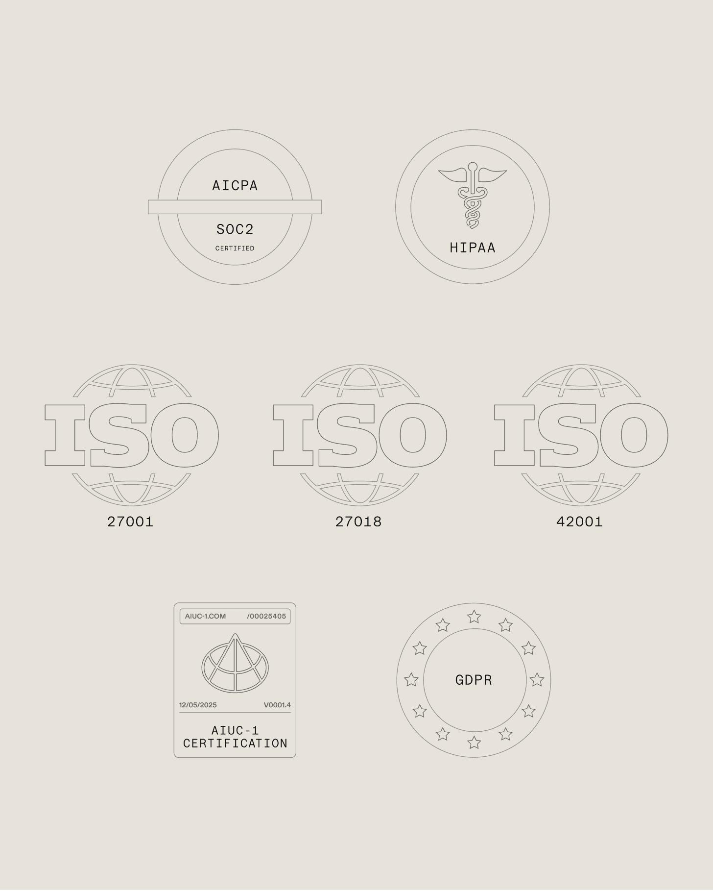 Security, reliability and transparency badges
