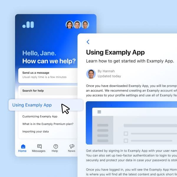 Messenger self-serve support