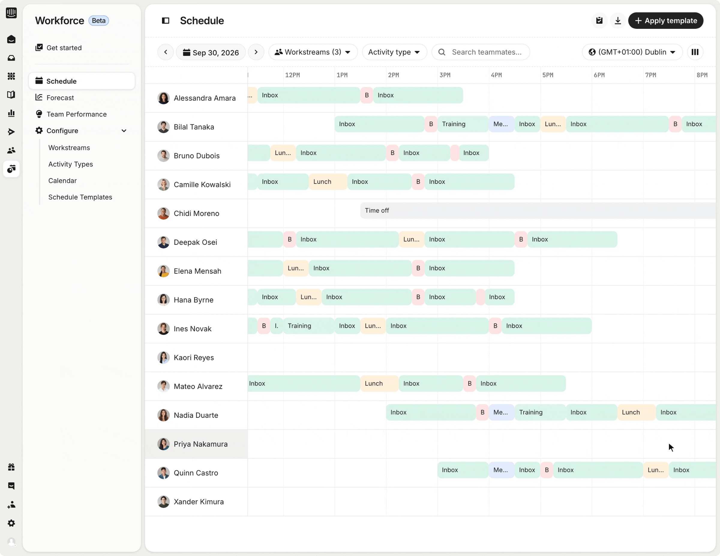 Scheduling helps you build an up-to-date schedule quickly
