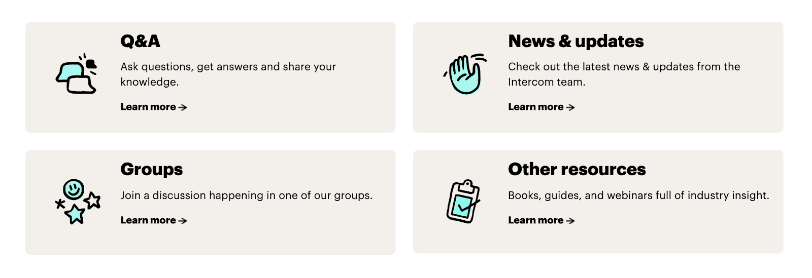 Interconnected four main areas