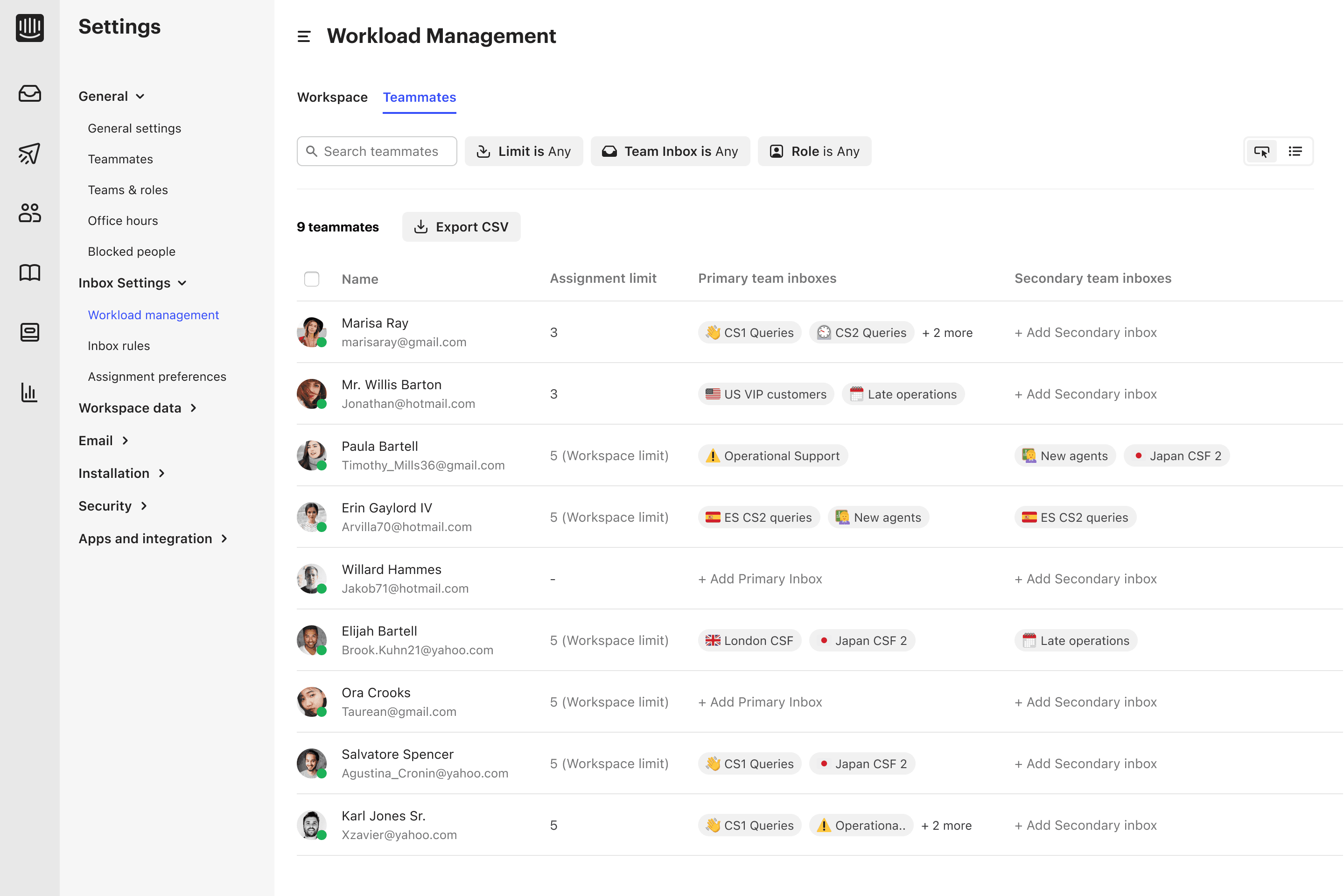 Workload management