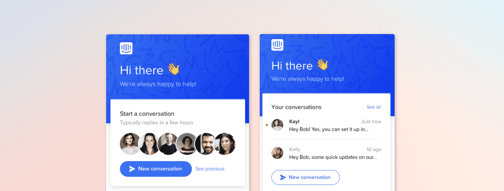 Intercom Messenger Home design