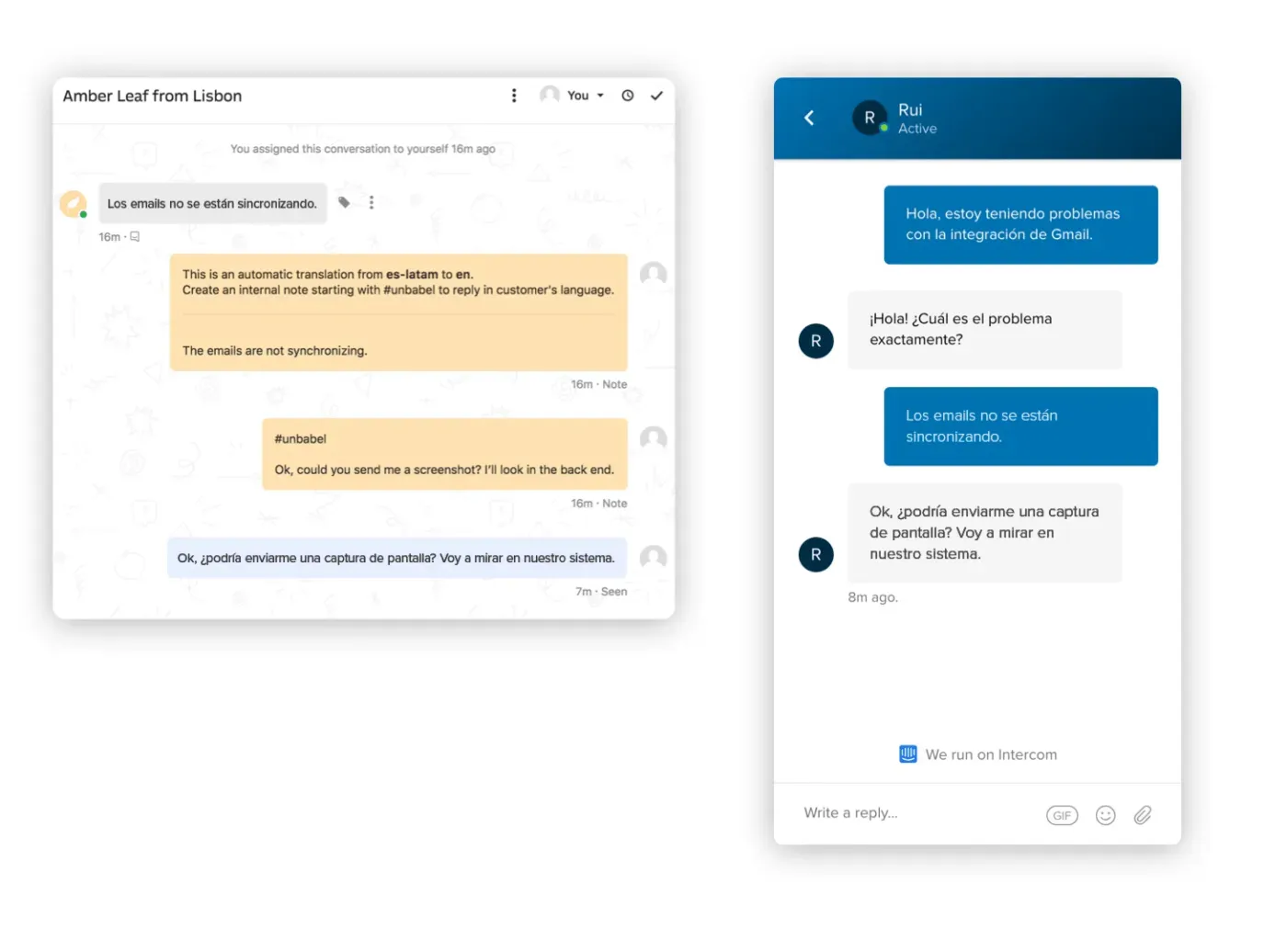 global support multilingual chat support