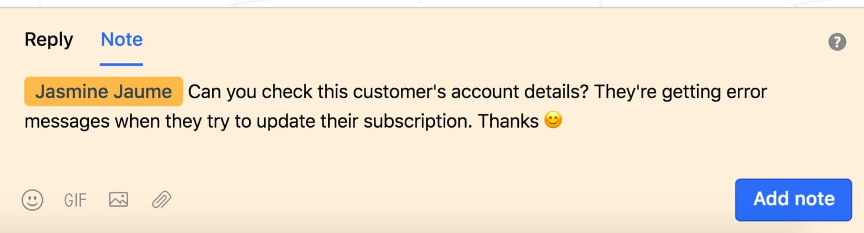 Intercom Inbox notes for to inform scaling customer support globally