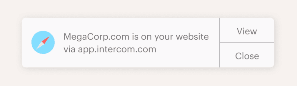 Target account notifications in Intercom