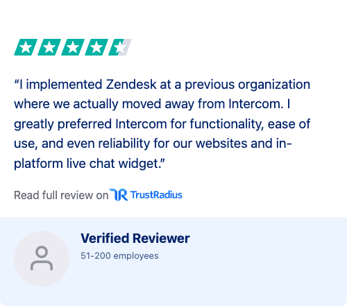 TrustRadius user review
