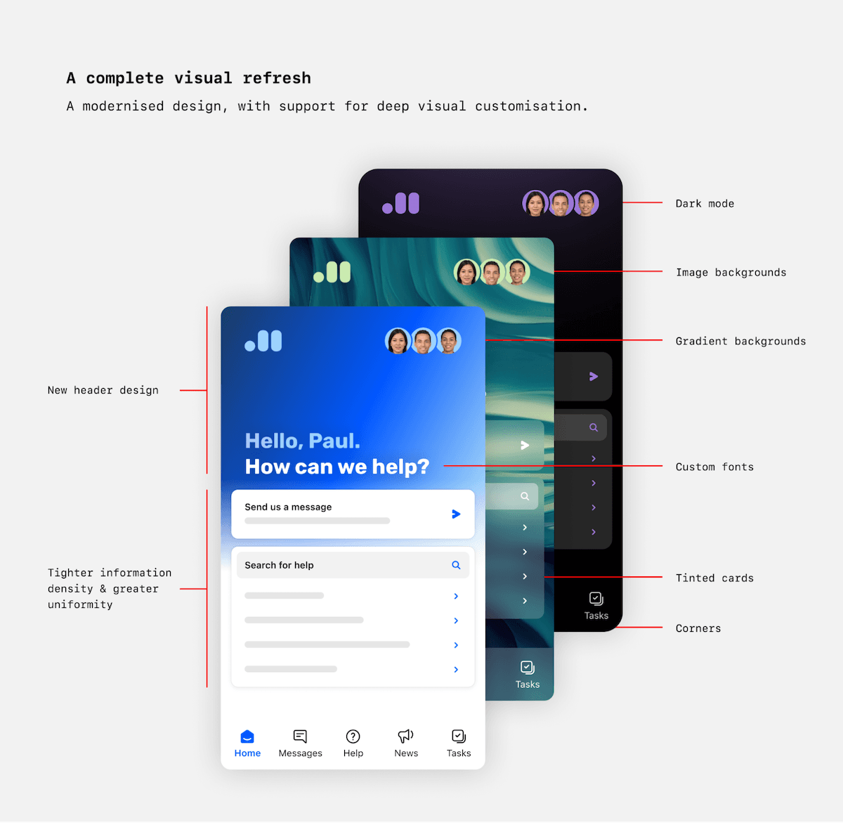 Complete visual refresh