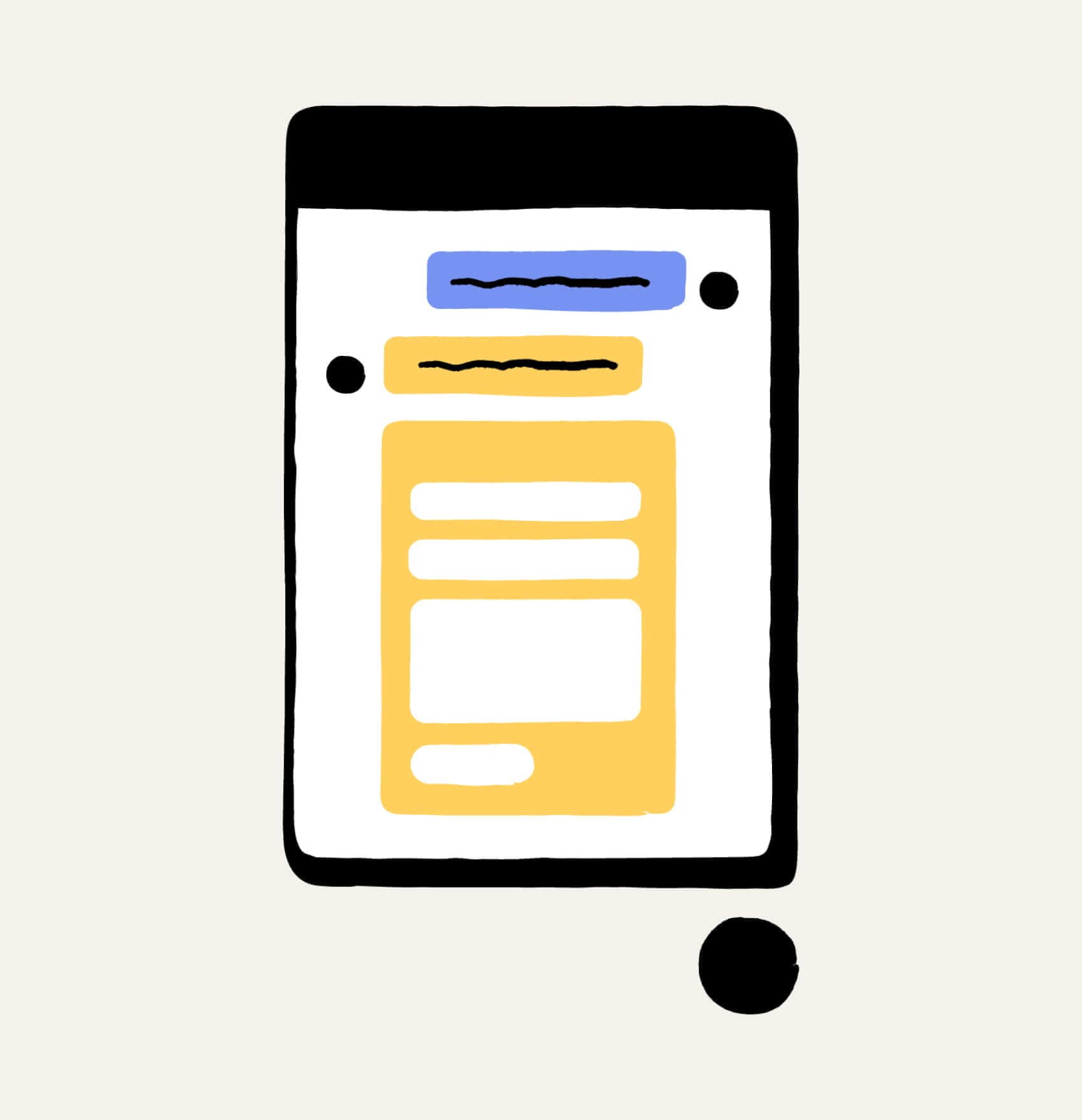 To gather a lot of input from the user all at once, consider using a form.