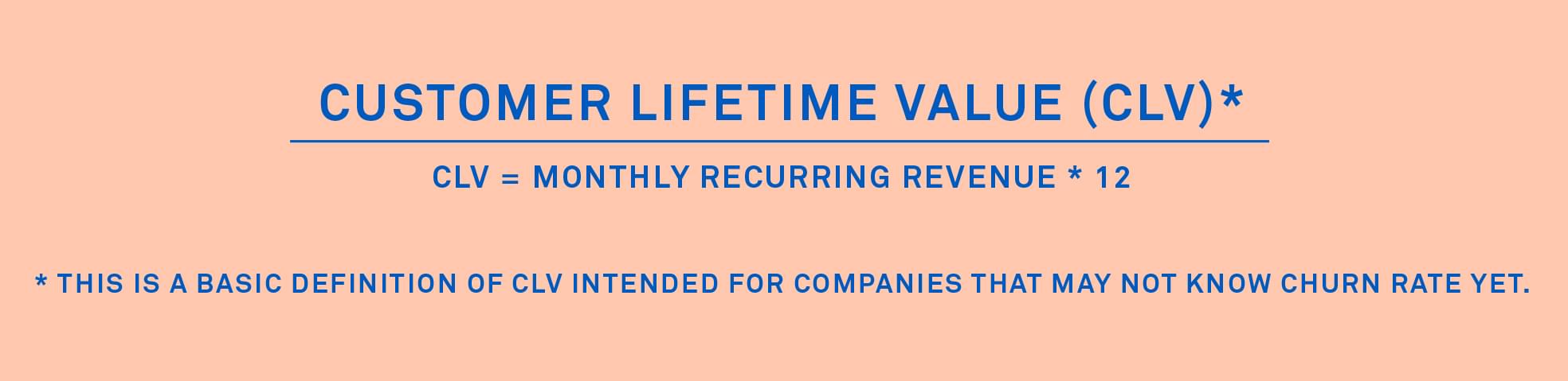 Customer lifetime value formula