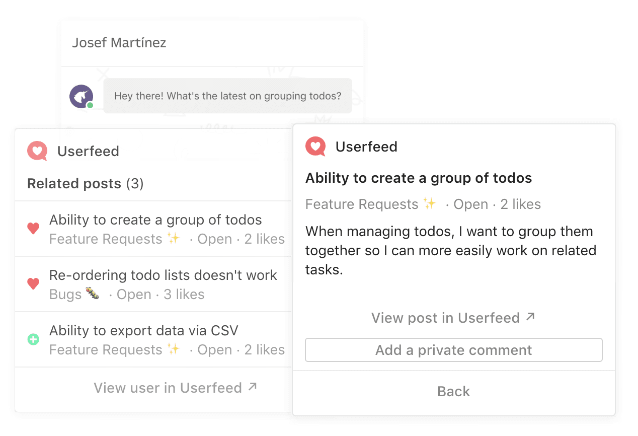 Intercom Userfeed app for Inbox