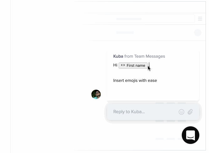 Add emoji in Intercom