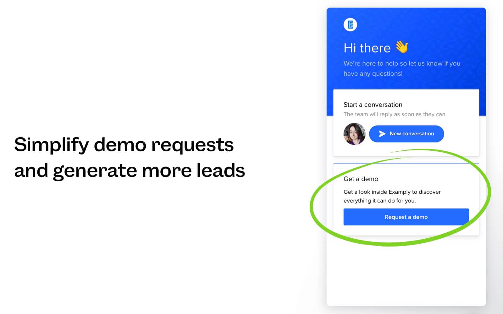 Get a Demo app for Intercom