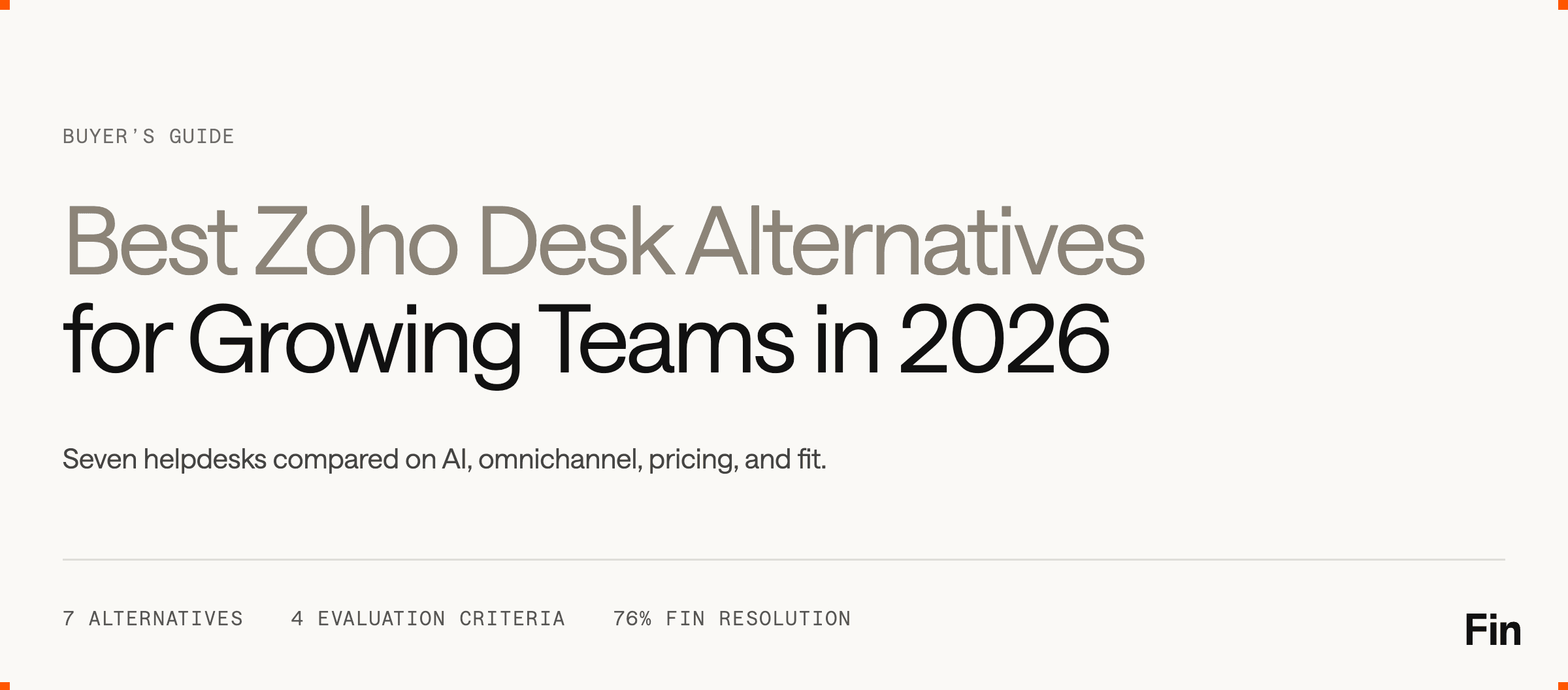 Zoho Desk Alternatives - title image