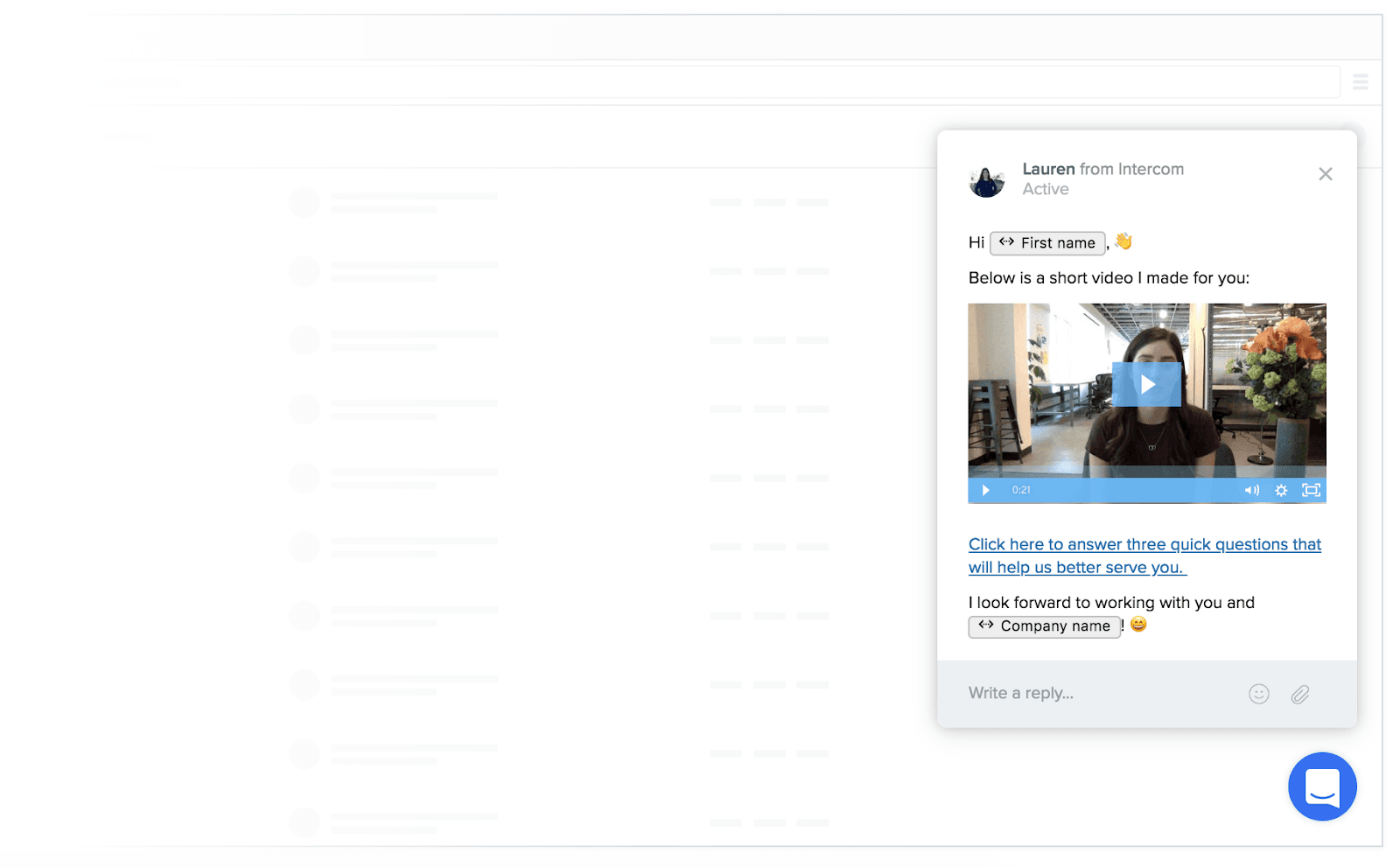 Video messages to build customer relationships at scale
