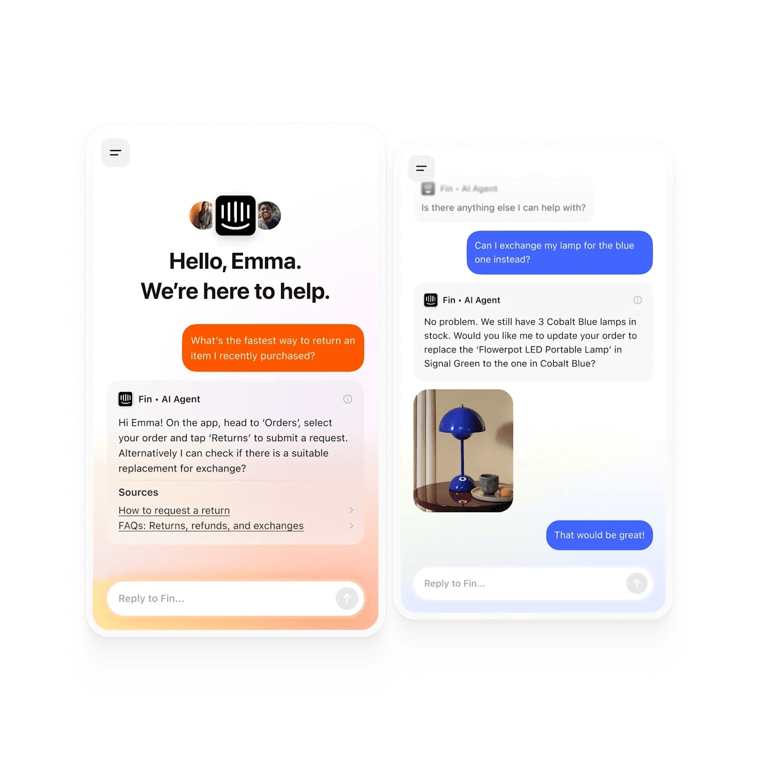 AI Agent vs chatbot hero foreground