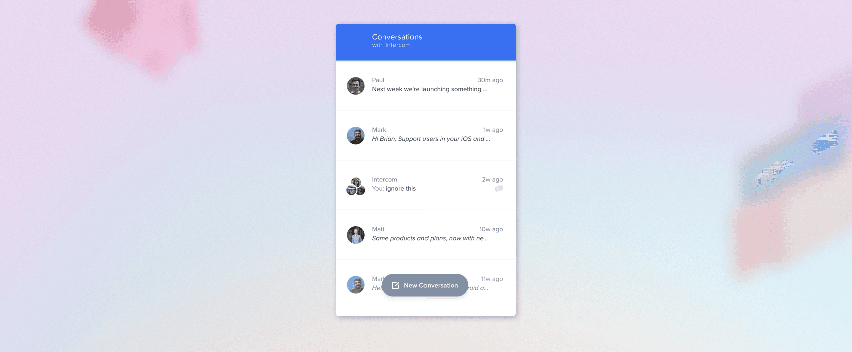 Intercom Messenger Home design