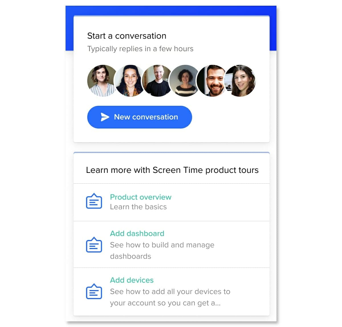 Product Tours: Showcase relevant tours right in the Messenger