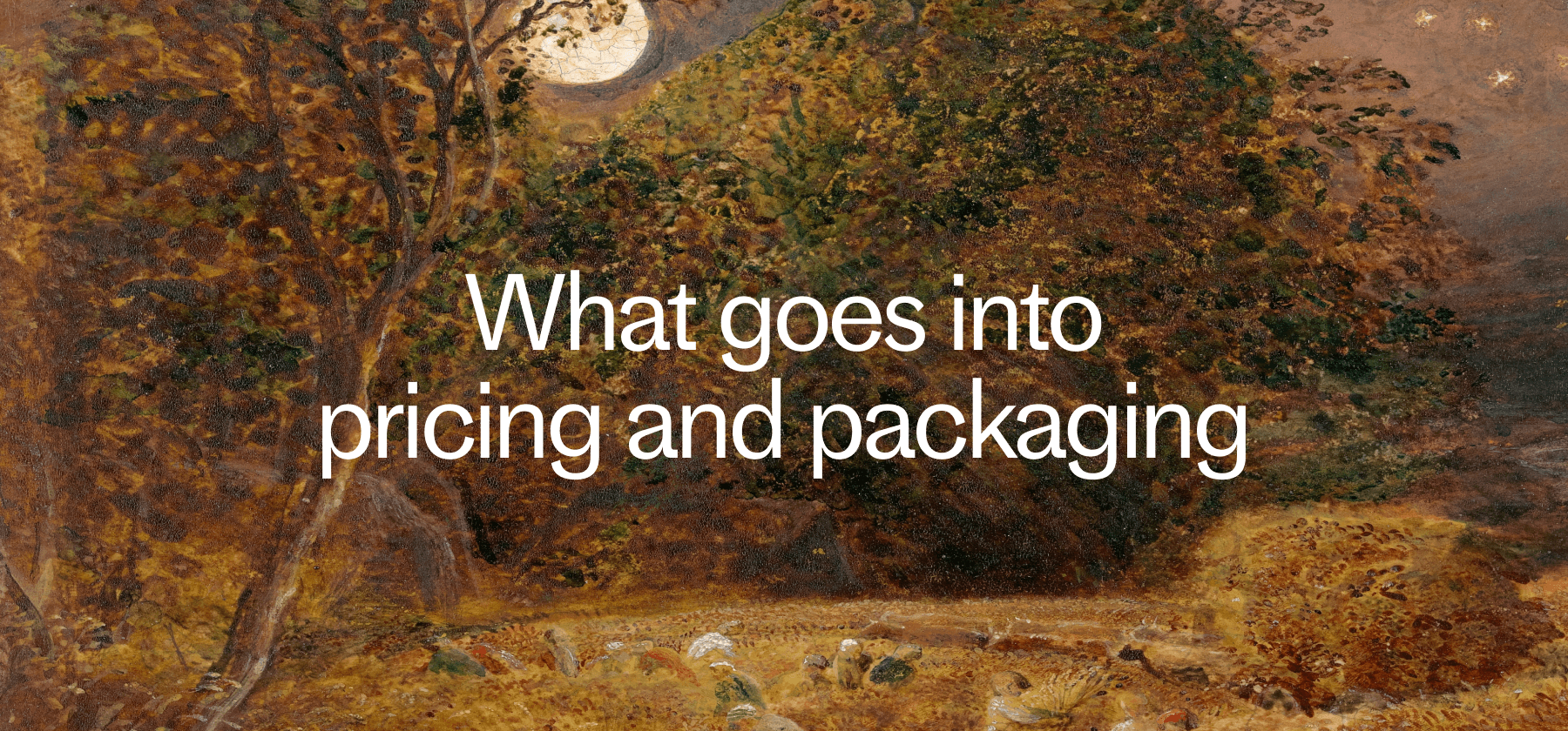 what goes into pricing and packaging