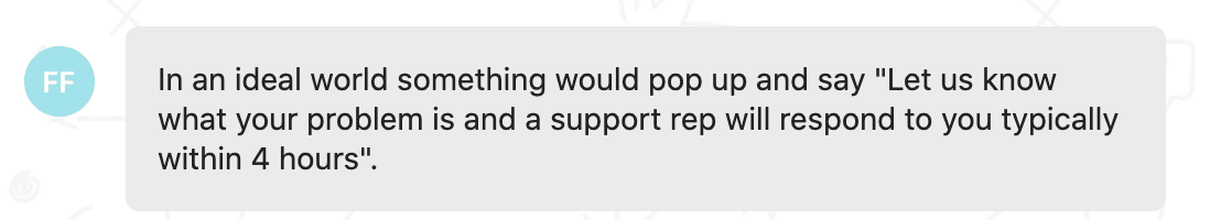 Feedback - clear expectations